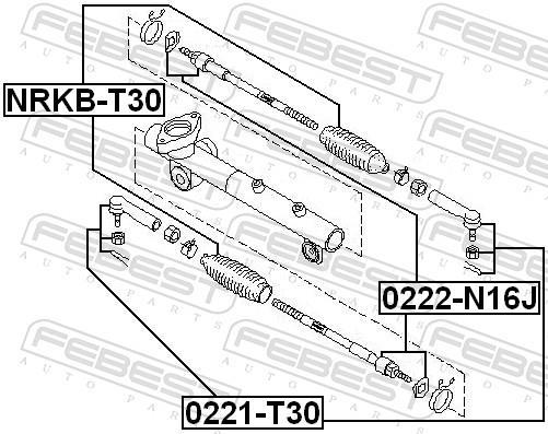 Fole, direcção FEBEST ref. NRKB-T30