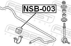 Rolamento de barra estabilizadora FEBEST ref. NSB-003