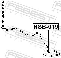 Suspension, stabilisateur FEBEST NSB-019