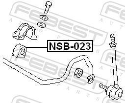 Rolamento de barra estabilizadora FEBEST NSB-023