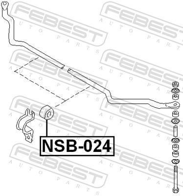 Soporte, estabilizador FEBEST ref. NSB-024