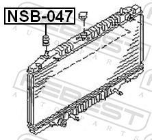 Soporte, radiador FEBEST ref. NSB-047
