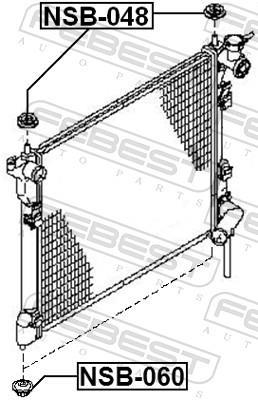Soporte, radiador FEBEST ref. NSB-048
