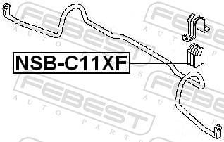 Suspension, stabilisateur FEBEST ref. NSB-C11XF