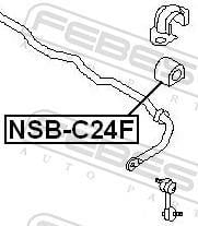 Rolamento de barra estabilizadora FEBEST ref. NSB-C24F