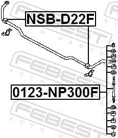 Rolamento de barra estabilizadora FEBEST ref. NSB-D22F