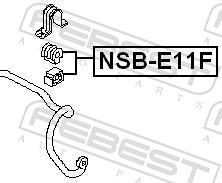 Suspension, stabilisateur FEBEST ref. NSB-E11F