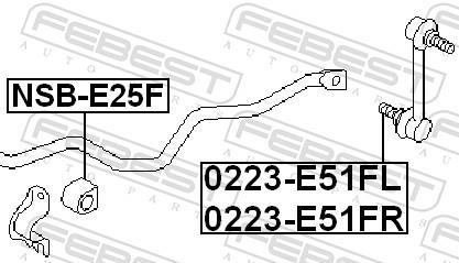 Soporte, estabilizador FEBEST NSB-E25F