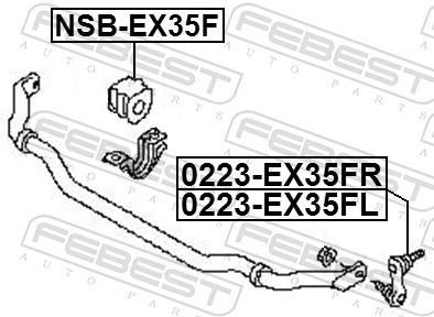 Suspension, stabilisateur FEBEST ref. NSB-EX35F