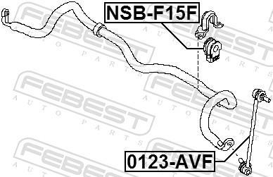Suspension, stabilisateur FEBEST ref. NSB-F15F