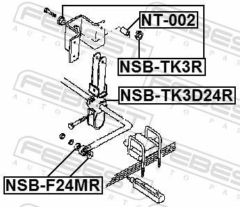Suspension, stabilisateur FEBEST NSB-F24MR