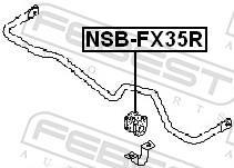 Rolamento de barra estabilizadora FEBEST ref. NSB-FX35R