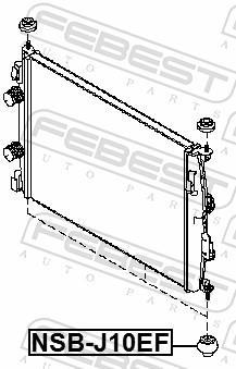 Soporte, radiador FEBEST ref. NSB-J10EF