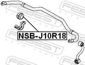 Suspension, stabilisateur FEBEST ref. NSB-J10R18