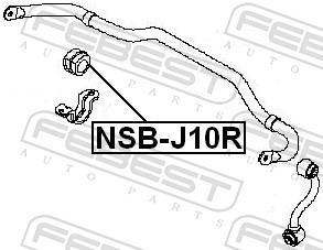 Rolamento de barra estabilizadora FEBEST ref. NSB-J10R