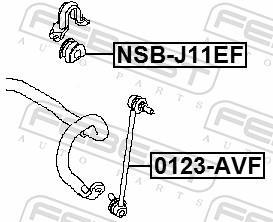 Rolamento de barra estabilizadora FEBEST ref. NSB-J11EF