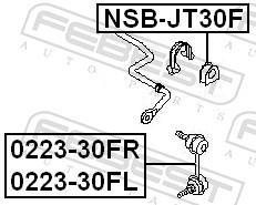 Suspension, stabilisateur FEBEST ref. NSB-JT30F