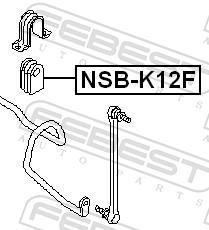 Rolamento de barra estabilizadora FEBEST ref. NSB-K12F
