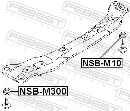 Suspension, corps de l'essieu FEBEST ref. NSB-M300