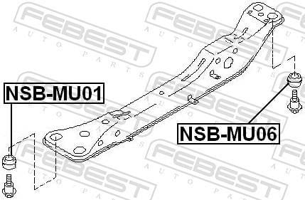 Bucha de eixo FEBEST NSB-MU06