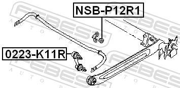 Suspension, stabilisateur FEBEST ref. NSB-P12R1