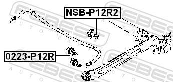 Suspension, stabilisateur FEBEST ref. NSB-P12R2