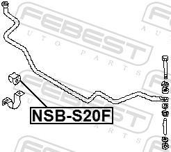 Suspension, stabilisateur FEBEST NSB-S20F