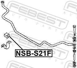 Rolamento de barra estabilizadora FEBEST ref. NSB-S21F