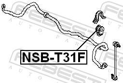 Rolamento de barra estabilizadora FEBEST ref. NSB-T31F