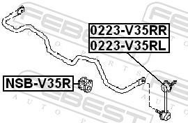 Suspension, stabilisateur FEBEST ref. NSB-V35R