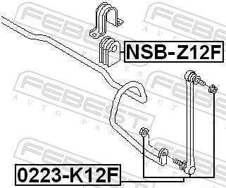 Suspension, stabilisateur FEBEST ref. NSB-Z12F