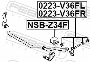 Suspension, stabilisateur FEBEST ref. NSB-Z34F