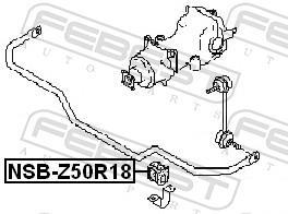 Suspension, stabilisateur FEBEST NSB-Z50R18
