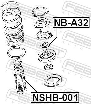 Fuelle de amortiguador FEBEST ref. NSHB-001