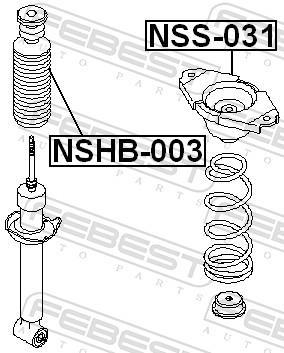 Soufflet d'amortisseur FEBEST ref. NSHB-003