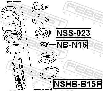 Soufflet d'amortisseur FEBEST ref. NSHB-B15F