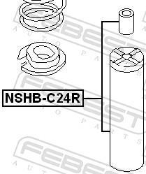 Soufflet d'amortisseur FEBEST NSHB-C24R