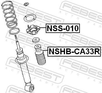 Fuelle de amortiguador FEBEST ref. NSHB-CA33R