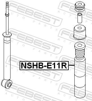 Soufflet d'amortisseur FEBEST ref. NSHB-E11R