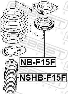 Fole do amortecedor FEBEST ref. NSHB-F15F