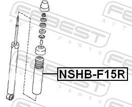 Fole do amortecedor FEBEST ref. NSHB-F15R