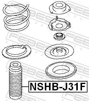 Fuelle de amortiguador FEBEST ref. NSHB-J31F