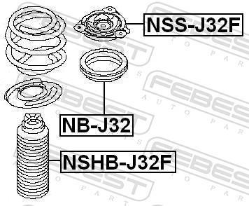 Fuelle de amortiguador FEBEST ref. NSHB-J32F