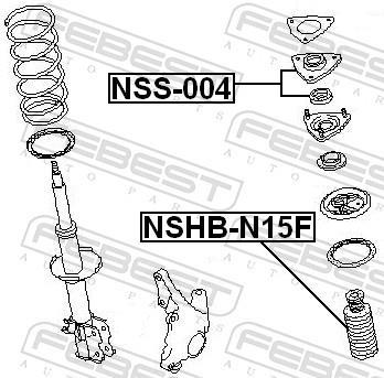 Soufflet d'amortisseur FEBEST ref. NSHB-N15F