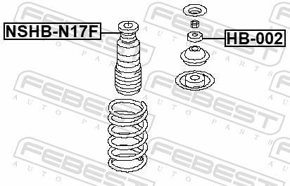 Fuelle de amortiguador FEBEST ref. NSHB-N17F