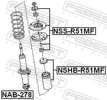 Fuelle de amortiguador FEBEST ref. NSHB-R51MF