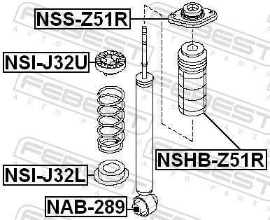 Fuelle de amortiguador FEBEST ref. NSHB-Z51R