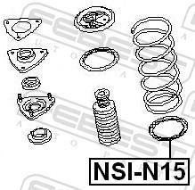 Patin de ressort (Support ressort) FEBEST ref. NSI-N15