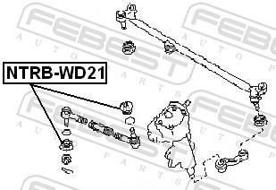 Kit de réparation, rotule de barre de connexion FEBEST NTRB-WD21