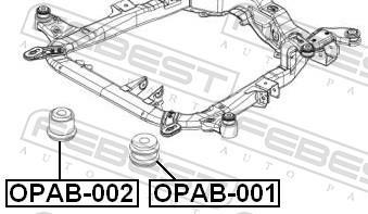 Suspension, corps de l'essieu FEBEST OPAB-002